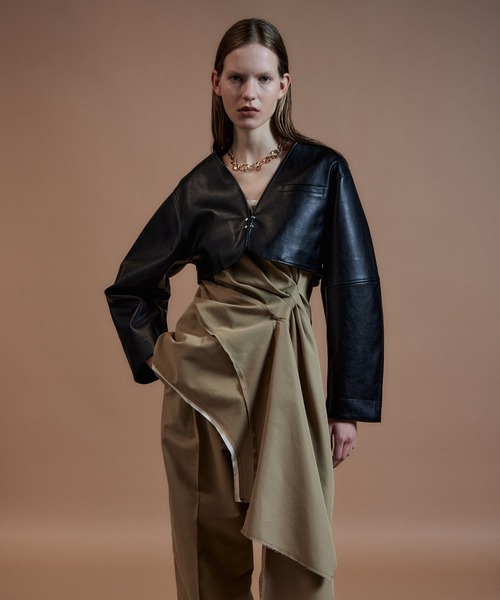 メゾンスペシャル　ヴィーガンレザージャケット 2026Autumn PRE-ORDER】Vegan Leather Short Jacket/ヴィーガンレザー