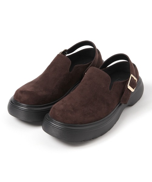 LAKOLE(ラコレ)の「ぷっくりベルトサボ / 801805(その他シューズ・レディース・ブラウン/ブラック・LARGE/MEDIUM)」の1枚目の写真