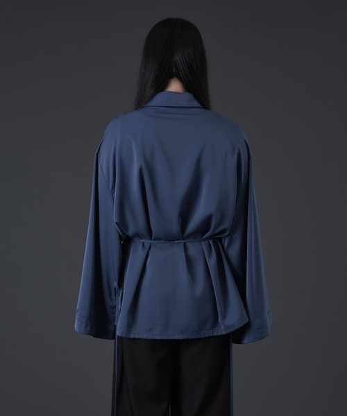 狐独(コドク)の「コードフレアスリーブシャツ(シャツ/ブラウス・メンズ・ブルー/ブラック・MEDIUM/LARGE)」の15枚目の写真