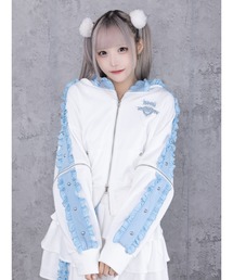 Amilige（アミリージュ）の「フリルZIPパーカー＋フリルスカートセットアップ（セットアップ）」