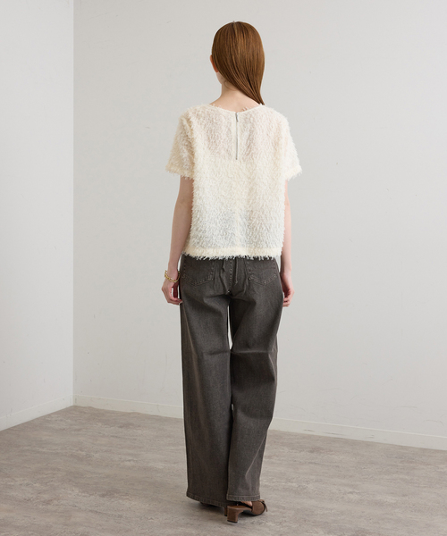 U by SPICK&SPAN(ユーバイスピックアンドスパン)の「《 追加 / 新色 》SOMETHING / サムシング LISA LACE UP WIDE(デニムパンツ・レディース・ブラウン/ブルー/ネイビー・SMALL/MEDIUM/LARGE)」の8枚目の写真