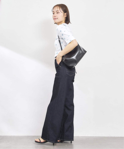 U by SPICK&SPAN(ユーバイスピックアンドスパン)の「《 追加 / 新色 》SOMETHING / サムシング LISA LACE UP WIDE(デニムパンツ・レディース・ブラウン/ブルー/ネイビー・SMALL/MEDIUM/LARGE)」の13枚目の写真