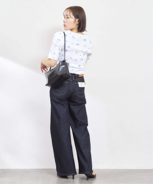 U by SPICK&SPAN(ユーバイスピックアンドスパン)の「《 追加 / 新色 》SOMETHING / サムシング LISA LACE UP WIDE(デニムパンツ・レディース・ブラウン/ブルー/ネイビー・SMALL/MEDIUM/LARGE)」の14枚目の写真