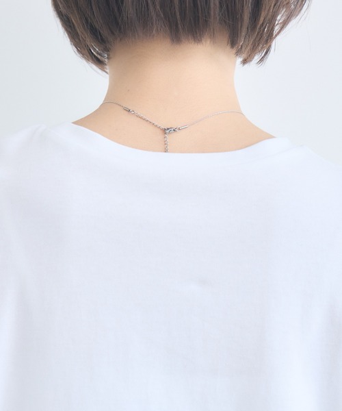 KATHARINE ROSS(キャサリンロス)の「【接触冷感/UVカット/遮熱/毛玉防止】フリル袖プルオーバー/シフォン袖Tシャツ(Tシャツ/カットソー・レディース・ホワイト/ブラック・FREE)」の14枚目の写真