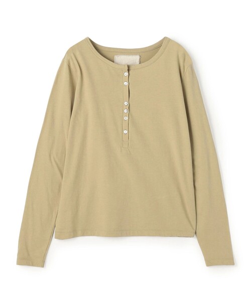 v::room(ヴィルーム)の「V::room コットンジャージー ヘンリーネックロングスリーブプルオーバー(Tシャツ/カットソー・レディース・グレー/ホワイト/ベージュ・FREE)」の1枚目の写真