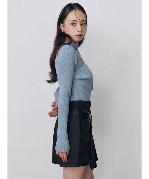 MURUA（ムルーア）の「ベルテッドアシメプリーツスカパン（その他パンツ・レディース・ブラウン/ブラック/グレー・2/1）」の13枚目の写真