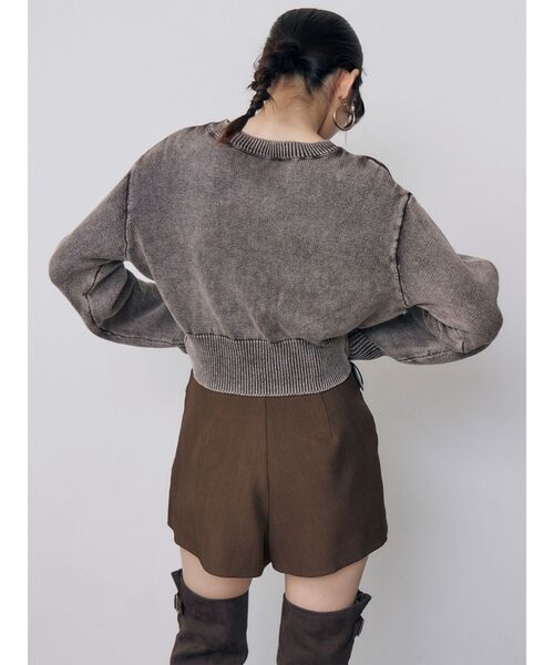 MURUA（ムルーア）の「ベルテッドアシメプリーツスカパン（その他パンツ・レディース・ブラウン/ブラック/グレー・2/1）」の7枚目の写真