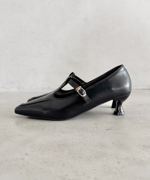 wears（ウェアーズ）の「【ローヒール】ポインテッドトゥTストラップ メリージェーンパンプス（パンプス・レディース・ブラウン/ブラック/オフホワイト・23.5cm/24.5cm）」の9枚目の写真