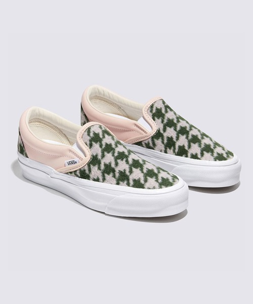 VANS(バンズ)の「VANS PREMIUM スリッポン 98 / Slip-On Reissue 98 LX HOUNDSTO VN000CSEYWC1(スリッポン・メンズ・ピンク・8)」の2枚目の写真