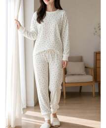 TRANSITION（トランジション）の「【JEMORGAN LONG JOHNS】 CVCワッフル 花柄3点セット（JD570-59S）（ルームウェア/パジャマ）」