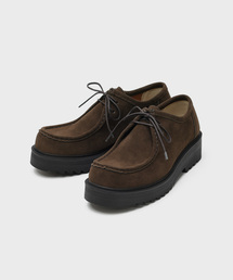 FIRENZE ATELIER（フィレンツェアトリエ）の「[SECOND.A] スエード5CMモックシューズ2NDF3300BS[BROWN]（モカシン/デッキシューズ）」