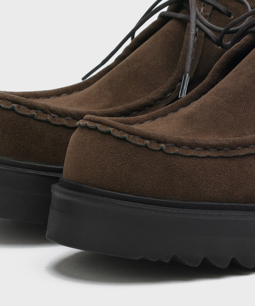 FIRENZE ATELIER（フィレンツェアトリエ）の「[SECOND.A] スエード5CMモックシューズ2NDF3300BS[BROWN]（モカシン/デッキシューズ・メンズ・ブラウン・28cm/24cm/25cm/26cm/27cm）」の3枚目の写真