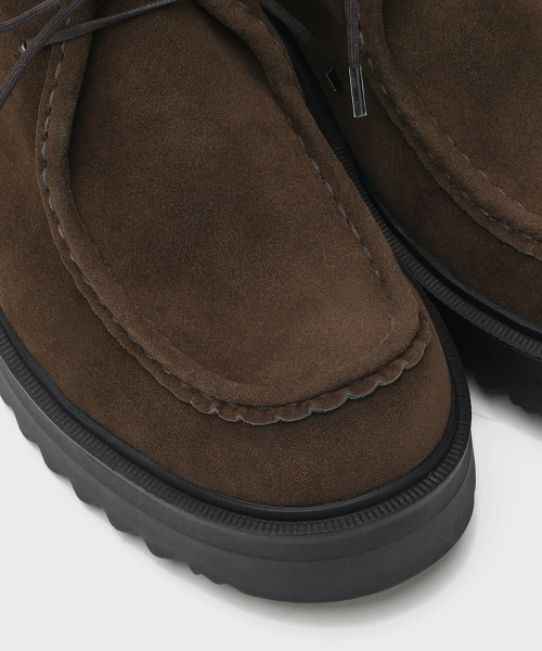 FIRENZE ATELIER（フィレンツェアトリエ）の「[SECOND.A] スエード5CMモックシューズ2NDF3300BS[BROWN]（モカシン/デッキシューズ・メンズ・ブラウン・28cm/24cm/25cm/26cm/27cm）」の4枚目の写真