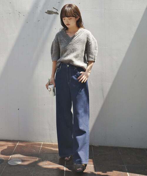 Levi's(リーバイス)の「Levi’s/リーバイス SLOBE別注 CINCH WIDE LEG デニムパンツ(デニムパンツ・レディース・ネイビー/ブルー・26cm/25cm/24cm/29cm/23cm/28cm/27cm)」の8枚目の写真