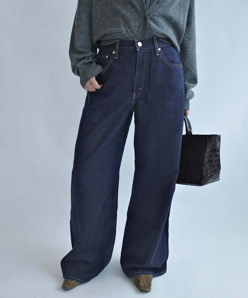 Levi's(リーバイス)の「Levi’s/リーバイス SLOBE別注 CINCH WIDE LEG デニムパンツ 【洗濯機使用可能】(デニムパンツ・レディース・ネイビー/ブルー・26cm/25cm/24cm/29cm/23cm/28cm/27cm)」の19枚目の写真