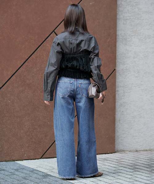 Levi's(リーバイス)の「Levi’s/リーバイス SLOBE別注 CINCH WIDE LEG デニムパンツ 【洗濯機使用可能】(デニムパンツ・レディース・ネイビー/ブルー・26cm/25cm/24cm/29cm/23cm/28cm/27cm)」の17枚目の写真