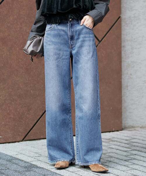 Levi's(リーバイス)の「Levi’s/リーバイス SLOBE別注 CINCH WIDE LEG デニムパンツ 【洗濯機使用可能】(デニムパンツ・レディース・ネイビー/ブルー・26cm/25cm/24cm/29cm/23cm/28cm/27cm)」の18枚目の写真