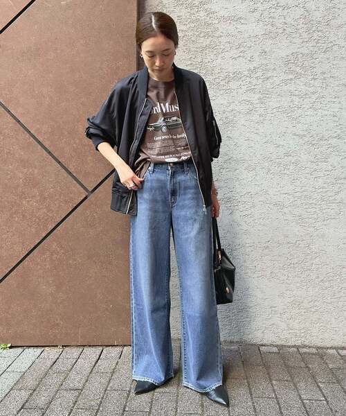Levi's(リーバイス)の「Levi’s/リーバイス SLOBE別注 CINCH WIDE LEG デニムパンツ 【洗濯機使用可能】(デニムパンツ・レディース・ネイビー/ブルー・26cm/25cm/24cm/29cm/23cm/28cm/27cm)」の9枚目の写真