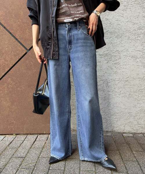 Levi's(リーバイス)の「Levi’s/リーバイス SLOBE別注 CINCH WIDE LEG デニムパンツ 【洗濯機使用可能】(デニムパンツ・レディース・ネイビー/ブルー・26cm/25cm/24cm/29cm/23cm/28cm/27cm)」の12枚目の写真