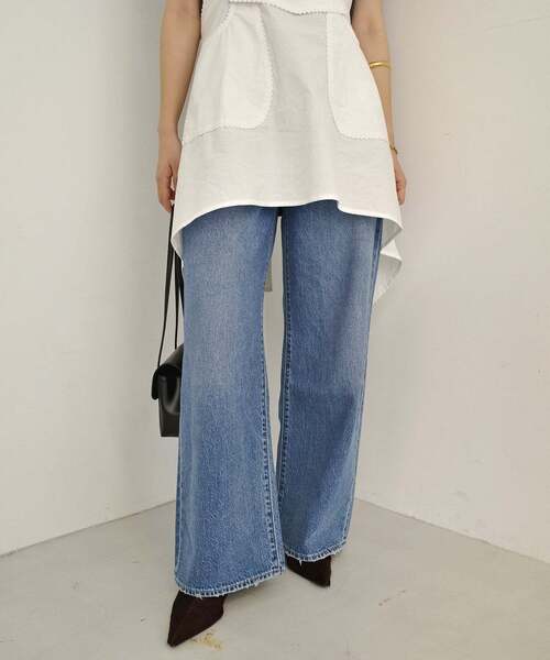 Levi's(リーバイス)の「Levi’s/リーバイス SLOBE別注 CINCH WIDE LEG デニムパンツ 【洗濯機使用可能】(デニムパンツ・レディース・ネイビー/ブルー・26cm/25cm/24cm/29cm/23cm/28cm/27cm)」の6枚目の写真
