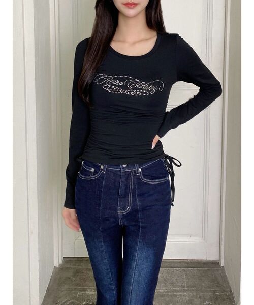 RESEXXY(リゼクシー)の「【骨格ストレート向け】サイドドロストロングTシャツ(Tシャツ/カットソー・レディース・ブラック/ホワイト・FREE)」の11枚目の写真