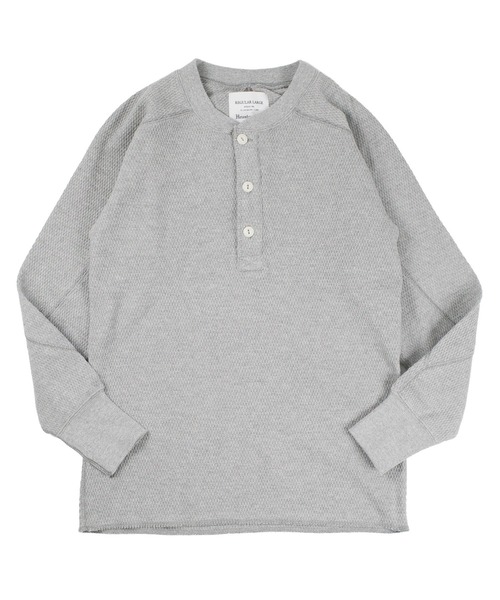 HOUSTON（ヒューストン）の「【UT212】【HOUSTON/ヒューストン】HEAVY THERMAL HENLEY TEE 20972（Tシャツ/カットソー・メンズ・オフホワイト/ブラック/グレー・LARGE/X-LARGE/MEDIUM）」の3枚目の写真