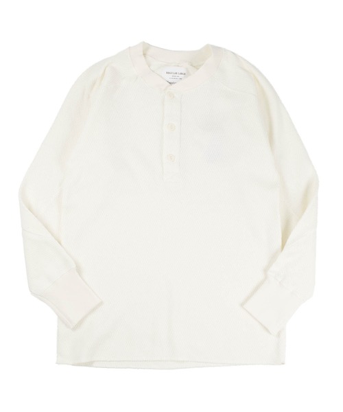 HOUSTON（ヒューストン）の「【UT212】【HOUSTON/ヒューストン】HEAVY THERMAL HENLEY TEE 20972（Tシャツ/カットソー・メンズ・オフホワイト/ブラック/グレー・LARGE/X-LARGE/MEDIUM）」の2枚目の写真