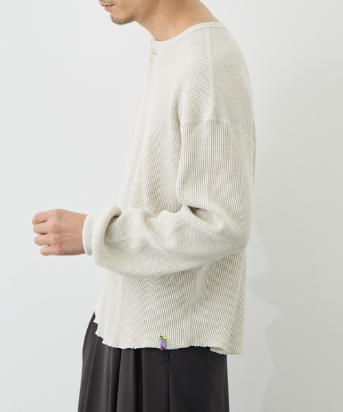 is-ness(イズネス)の「【is-ness/イズネス】Thermal Henley Long-sleeve Shirt(Tシャツ/カットソー・メンズ・ブラック/オフホワイト・L/M)」の12枚目の写真