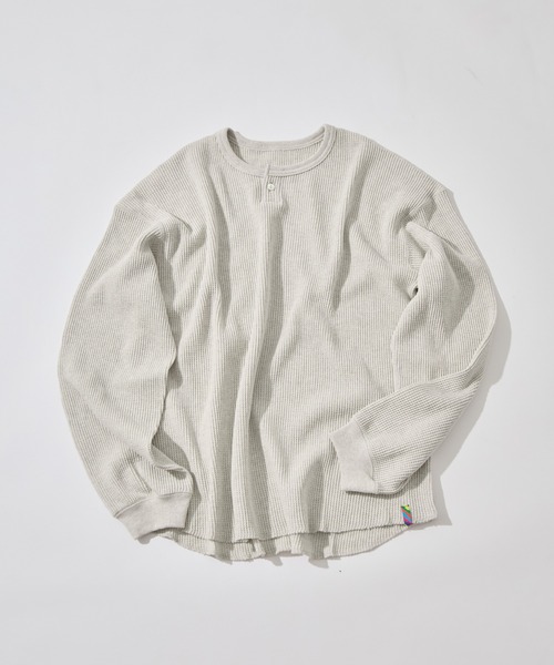 is-ness(イズネス)の「【is-ness/イズネス】Thermal Henley Long-sleeve Shirt(Tシャツ/カットソー・メンズ・ブラック/オフホワイト・L/M)」の15枚目の写真