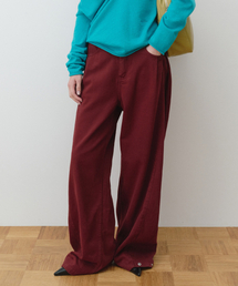BALLOON PINTUCK PANTS BURGUNDY