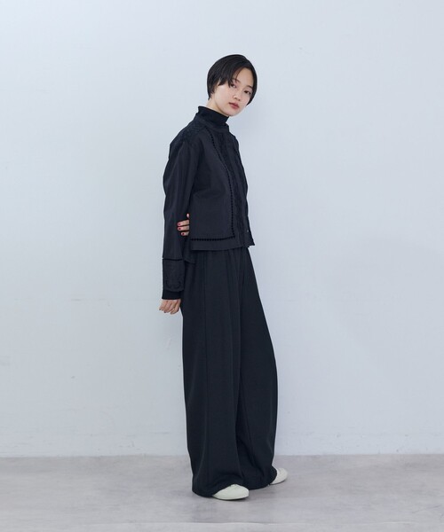 ADIEU TRISTESSE(アデュートリステス)の「インドポプリンレースブラウス(シャツ/ブラウス・レディース・アイボリー/ブラック・38)」の9枚目の写真