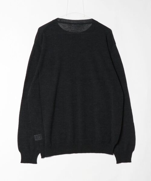crepuscule（クレプスキュール）の「Wholegarment Wool Sheer P/O 2603-005（ニット/セーター・メンズ・グレー/ブラック・1）」の3枚目の写真