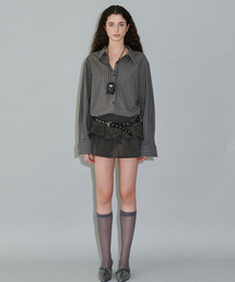 THEPORTA LOGO OVERSIZED SHIRT, GREY