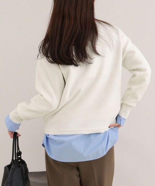 fredy emue(フレディエミュ)の「【WEB限定】FR刺繍スウェットニットプルオーバー(ニット/セーター・レディース・オフホワイト/ネイビー/グレー・38)」の10枚目の写真