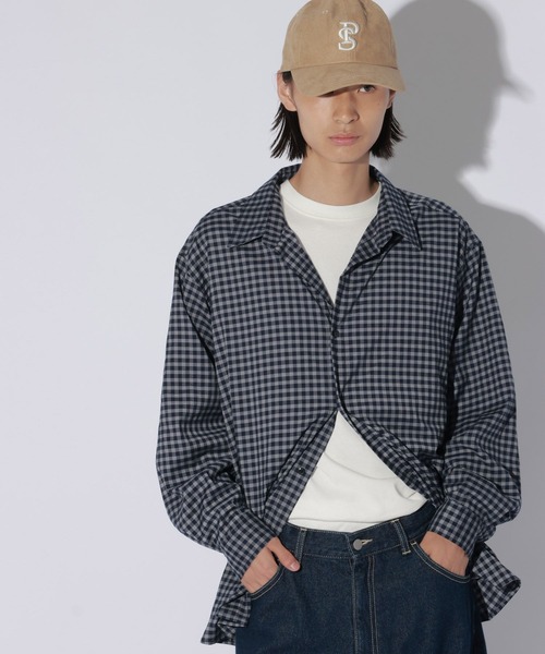 LAKOLE(ラコレ)の「TRギンガムチェック長袖シャツ / 1075440(シャツ/ブラウス・メンズ・ホワイト/ブラウン/ネイビー・LARGE/MEDIUM)」の1枚目の写真