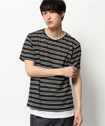 VENCEEXCHANGE | ボーダー ロング丈アンサンブル(Tシャツ/カットソー)