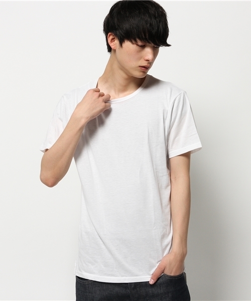 VENCEEXCHANGE（ヴァンスエクスチェンジ）の「ボーダー ロング丈アンサンブル（Tシャツ/カットソー・メンズ・オフホワイト/ブラック・LARGE/MEDIUM）」の5枚目の写真