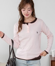 ∴WEGO/【26年秋冬新作 2枚セット】U.S.POLO ASSN.別注 ヘンリーシアーレイヤードトップス