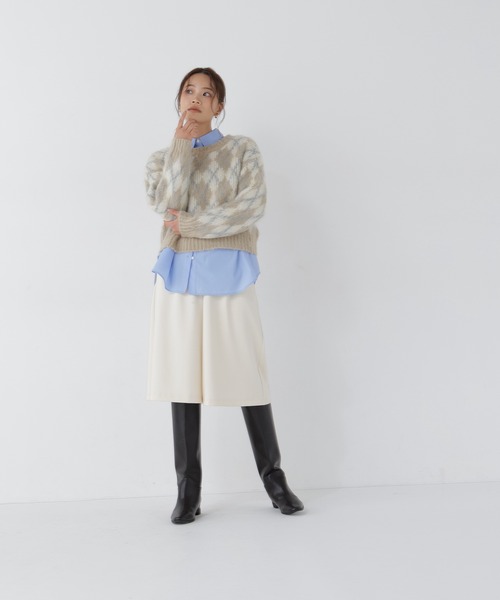 NATURAL BEAUTY BASIC(ナチュラルビューティーベーシック)の「シャギーアーガイルニット(ニット/セーター・レディース・ホワイト系その他/ピンク系その他2/ブラウン系その他・FREE)」の22枚目の写真