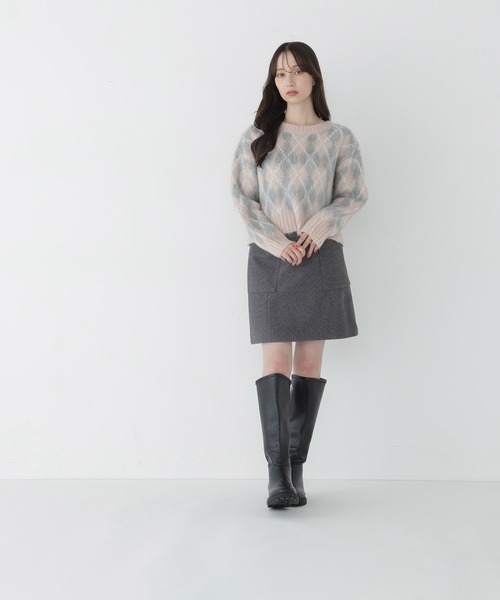 NATURAL BEAUTY BASIC(ナチュラルビューティーベーシック)の「シャギーアーガイルニット(ニット/セーター・レディース・ホワイト系その他/ピンク系その他2/ブラウン系その他・FREE)」の16枚目の写真