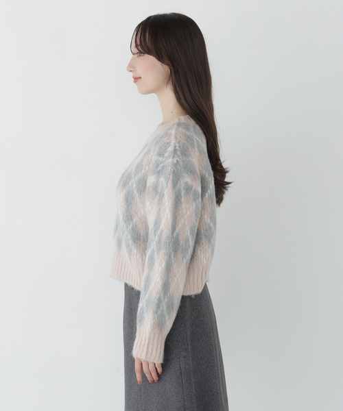 NATURAL BEAUTY BASIC(ナチュラルビューティーベーシック)の「シャギーアーガイルニット(ニット/セーター・レディース・ホワイト系その他/ピンク系その他2/ブラウン系その他・FREE)」の19枚目の写真