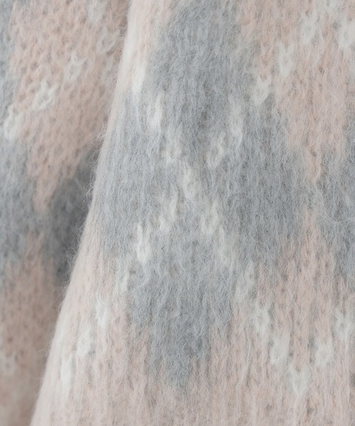 NATURAL BEAUTY BASIC(ナチュラルビューティーベーシック)の「シャギーアーガイルニット(ニット/セーター・レディース・ホワイト系その他/ピンク系その他2/ブラウン系その他・FREE)」の14枚目の写真
