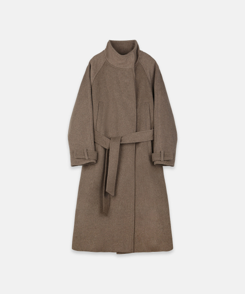 NACHE(ナチェ)の「ASYMMETRIC ZIP WOOL LONG COAT BROWN(ダッフルコート・レディース・その他・FREE)」の4枚目の写真