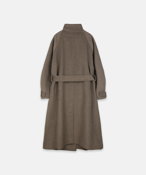 NACHE(ナチェ)の「ASYMMETRIC ZIP WOOL LONG COAT BROWN(ダッフルコート・レディース・その他・FREE)」の5枚目の写真