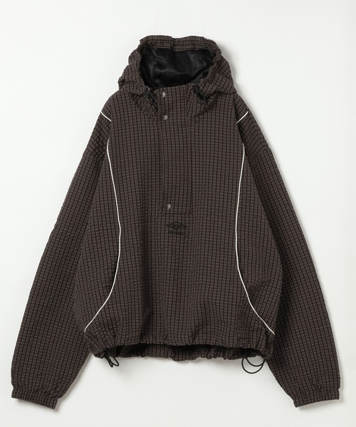 UMBRO(アンブロ)の「【umbro/アンブロ】コラボ/チェック柄アノラックパーカー(テーラードジャケット・メンズ・グレー/ブラウン・FREE)」の13枚目の写真