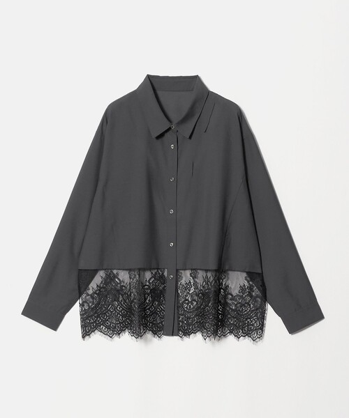 WEB限定】＜at ease＞スソ レース ロングスリーブ ブラウス UVカット