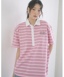 OVERSIZE RUGBY S/S TEE(PINK)