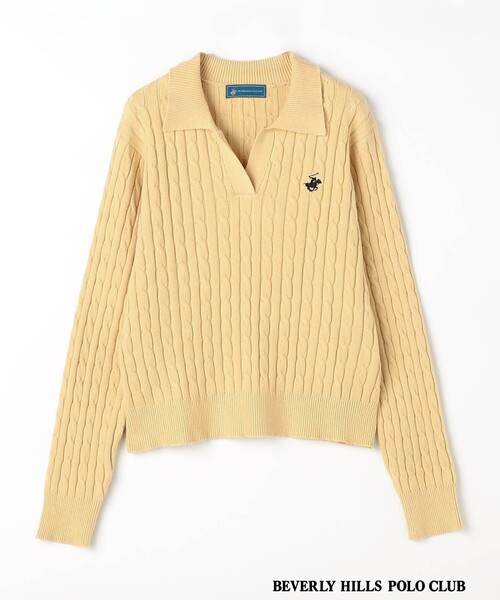 BEVERLY HILLS POLO CLUB(ビバリーヒルズポロクラブ)の「【BEVERLY HILLS POLO CLUB】スキッパーニット(ニット/セーター・レディース・その他2/イエロー/ネイビー/オフホワイト・FREE)」の19枚目の写真