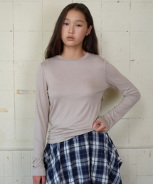BASIC COLOR LONG SLEEVE BEIGE