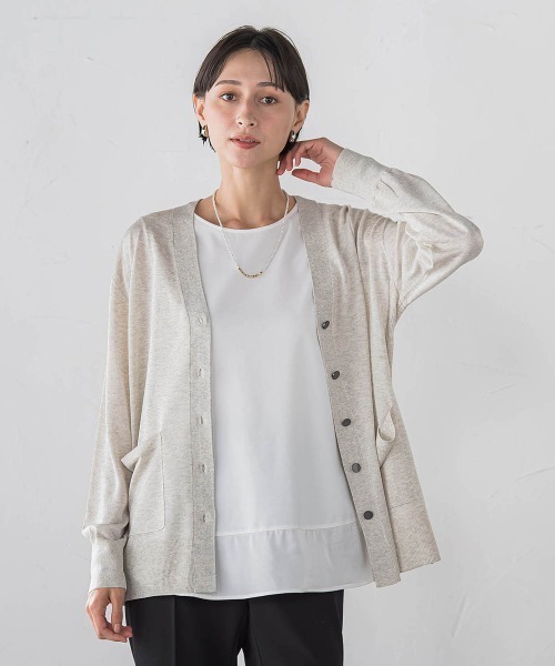 la.f…(ラエフ)の「SARIカーディガン(カーディガン/ボレロ・レディース・グリーン/ピンク/ベージュ・9号)」の2枚目の写真